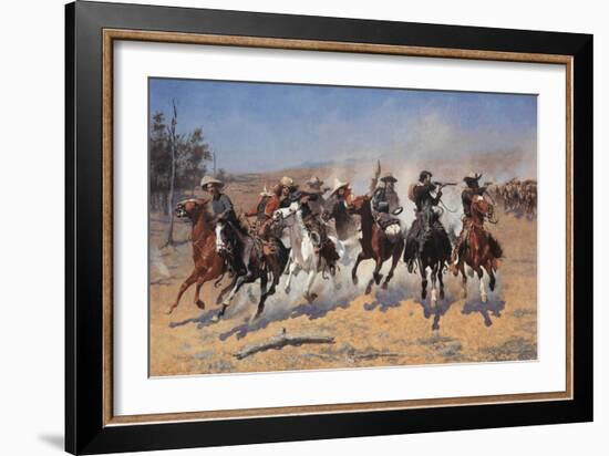 A Dash for Timber-Frederic Sackrider Remington-Framed Art Print