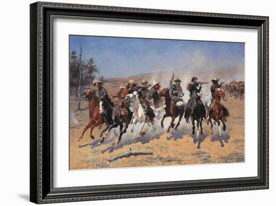 A Dash for Timber-Frederic Sackrider Remington-Framed Art Print