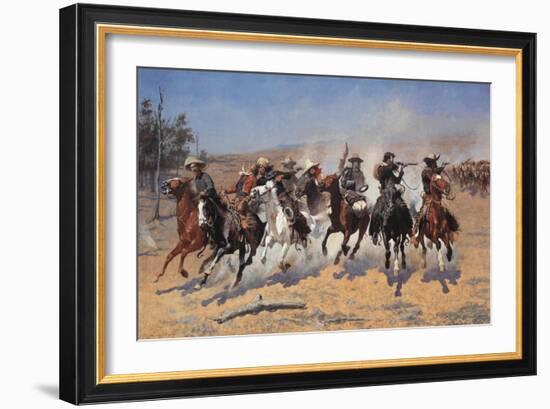 A Dash for Timber-Frederic Sackrider Remington-Framed Art Print