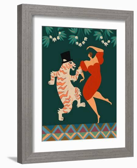 A Date with a Wild Cat-Arty Guava-Framed Giclee Print