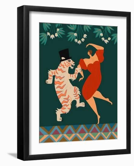 A Date with a Wild Cat-Arty Guava-Framed Giclee Print