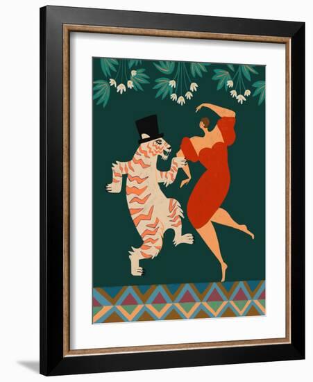 A Date with a Wild Cat-Arty Guava-Framed Giclee Print