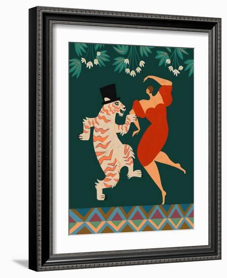 A Date with a Wild Cat-Arty Guava-Framed Giclee Print