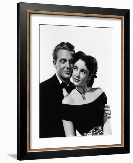 A DATE WITH JUDY, 1948 directed by RICHARD THORPE with Robert Stack and Elizabeth Taylor (b/w photo-null-Framed Photo