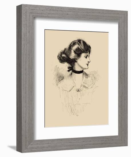 A Daughter of the South-Charles Dana Gibson-Framed Art Print