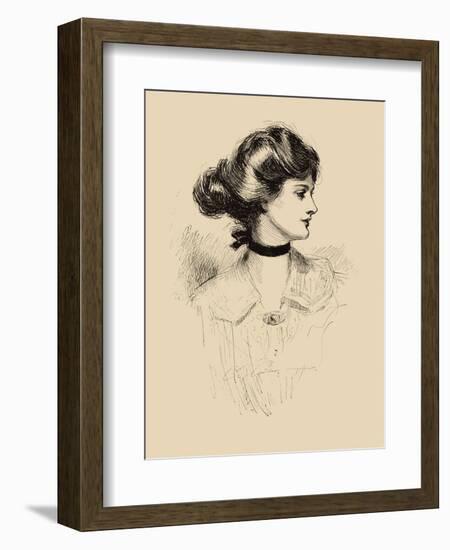 A Daughter of the South-Charles Dana Gibson-Framed Art Print