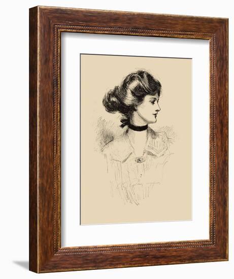 A Daughter of the South-Charles Dana Gibson-Framed Art Print