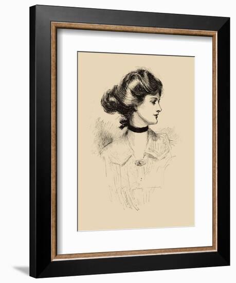 A Daughter of the South-Charles Dana Gibson-Framed Art Print