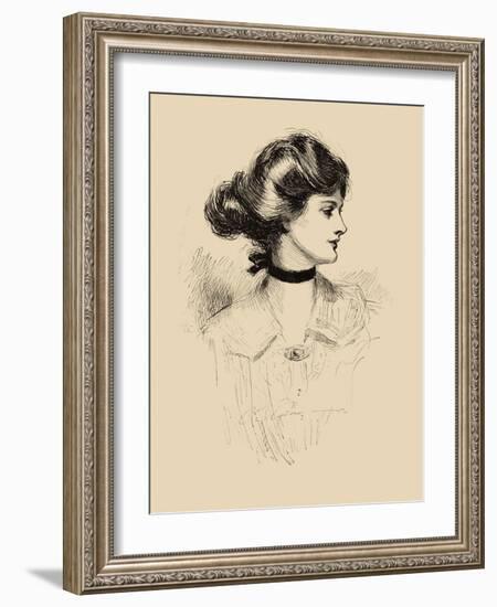 A Daughter of the South-Charles Dana Gibson-Framed Art Print