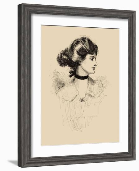 A Daughter of the South-Charles Dana Gibson-Framed Art Print