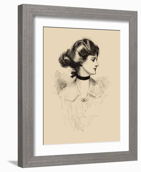 A Daughter of the South-Charles Dana Gibson-Framed Art Print