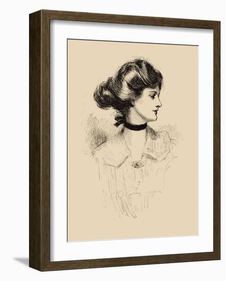 A Daughter of the South-Charles Dana Gibson-Framed Art Print