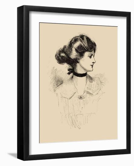 A Daughter of the South-Charles Dana Gibson-Framed Art Print