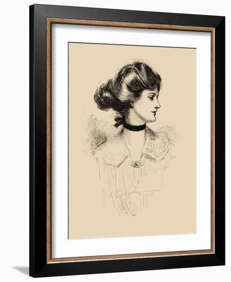 A Daughter of the South-Charles Dana Gibson-Framed Art Print