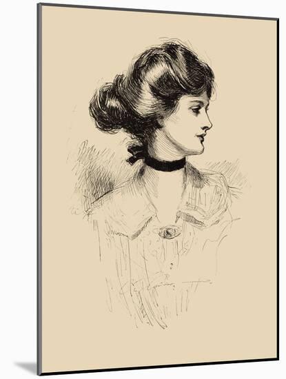 A Daughter of the South-Charles Dana Gibson-Mounted Art Print