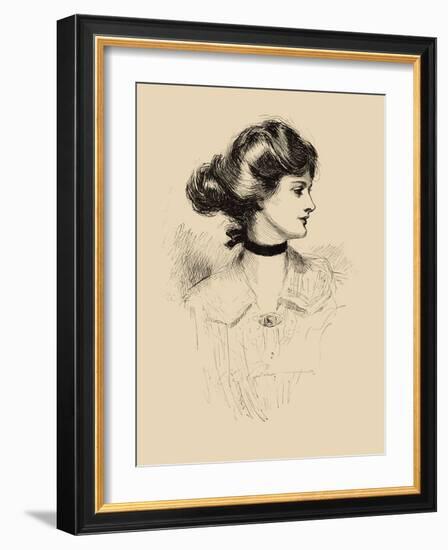 A Daughter of the South-Charles Dana Gibson-Framed Art Print