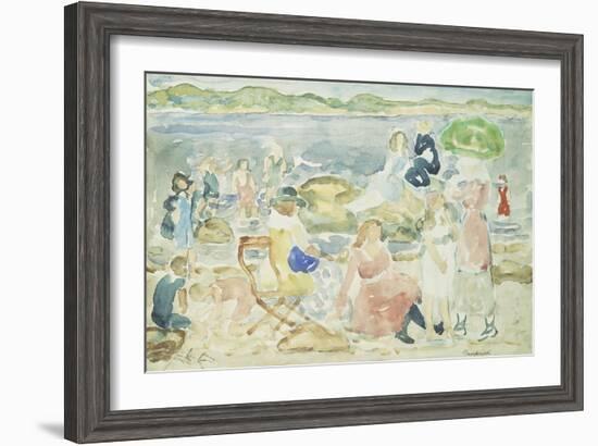 A Day at the Beach-Maurice Brazil Prendergast-Framed Giclee Print