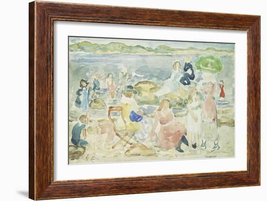 A Day at the Beach-Maurice Brazil Prendergast-Framed Giclee Print