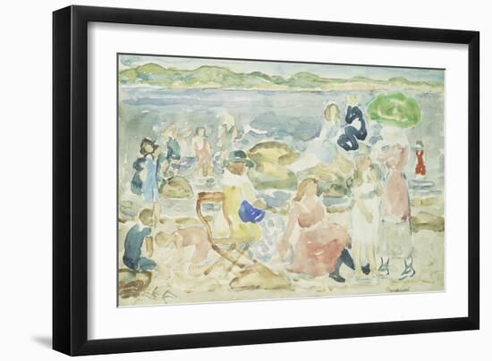 A Day at the Beach-Maurice Brazil Prendergast-Framed Giclee Print