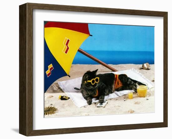 A Day at the Beach-null-Framed Giclee Print