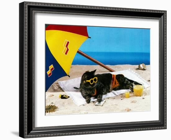 A Day at the Beach-null-Framed Giclee Print