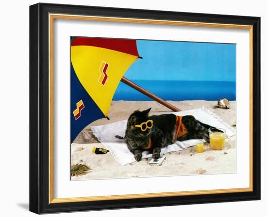 A Day at the Beach-null-Framed Giclee Print