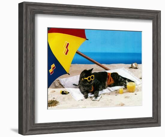 A Day at the Beach-null-Framed Giclee Print