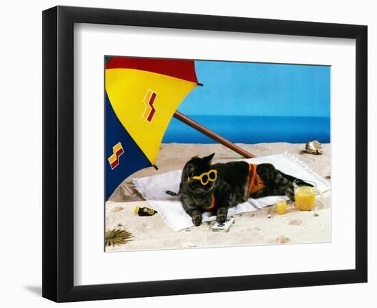 A Day at the Beach-null-Framed Giclee Print