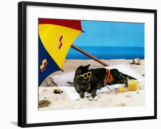 A Day at the Beach-null-Framed Giclee Print