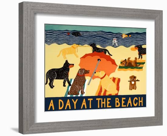 A Day At The Beach-Stephen Huneck-Framed Giclee Print