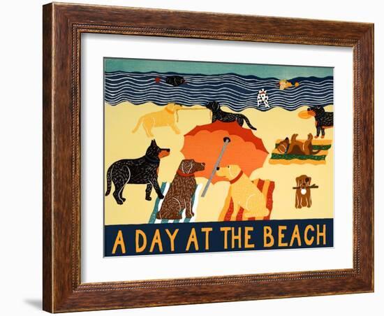 A Day At The Beach-Stephen Huneck-Framed Giclee Print