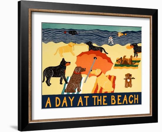 A Day At The Beach-Stephen Huneck-Framed Giclee Print