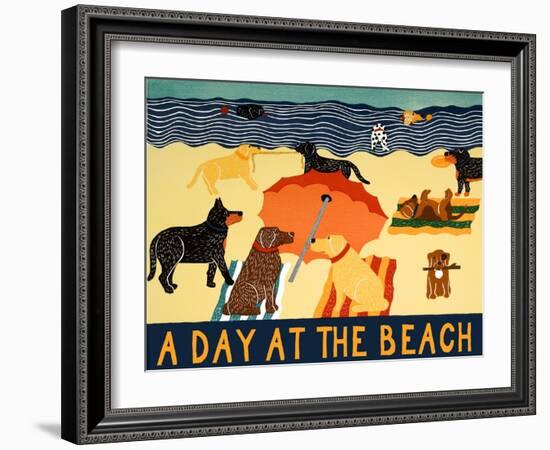 A Day At The Beach-Stephen Huneck-Framed Giclee Print