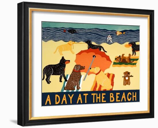 A Day At The Beach-Stephen Huneck-Framed Giclee Print