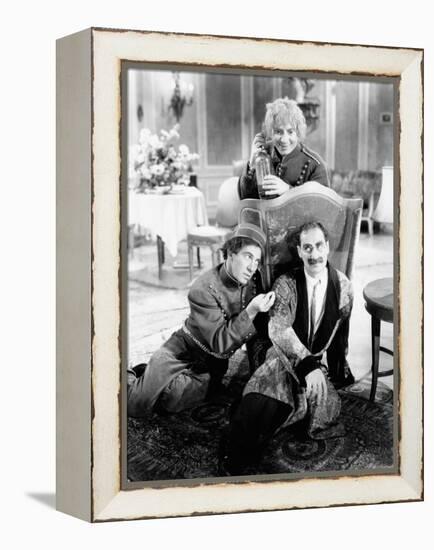 A Day at the Races, Chico Marx, Harpo Marx, Groucho Marx, 1937-null-Framed Stretched Canvas