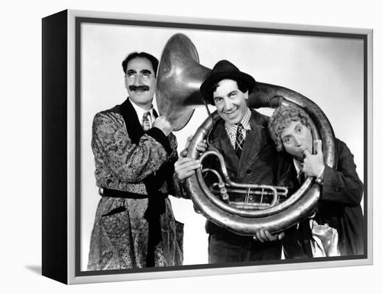 A Day at the Races, Groucho Marx, Chico Marx, Harpo Marx, 1937-null-Framed Stretched Canvas