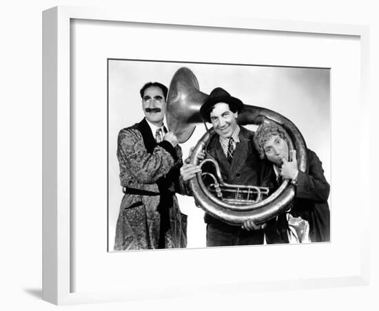 A Day at the Races, Groucho Marx, Chico Marx, Harpo Marx, 1937-null-Framed Photo