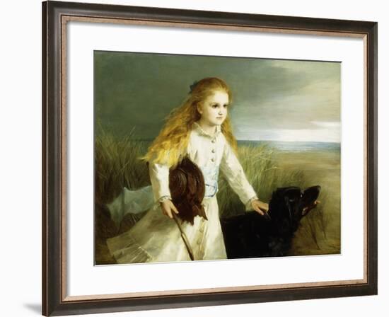 A Day at the Seashore-Otto Leyde-Framed Giclee Print