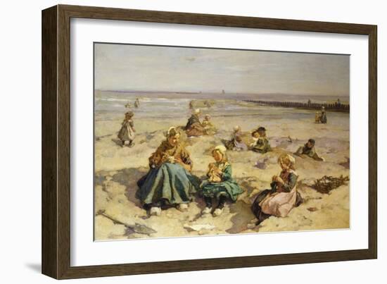 A Day at the Seaside-Johannes Evert Akkeringa-Framed Giclee Print
