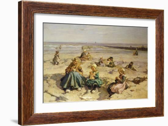 A Day at the Seaside-Johannes Evert Akkeringa-Framed Giclee Print