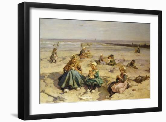 A Day at the Seaside-Johannes Evert Akkeringa-Framed Giclee Print