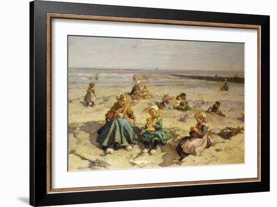 A Day at the Seaside-Johannes Evert Akkeringa-Framed Giclee Print