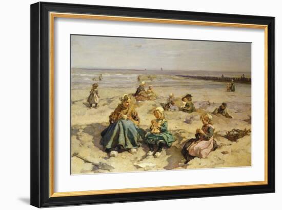 A Day at the Seaside-Johannes Evert Akkeringa-Framed Giclee Print