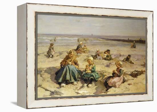 A Day at the Seaside-Johannes Evert Akkeringa-Framed Premier Image Canvas