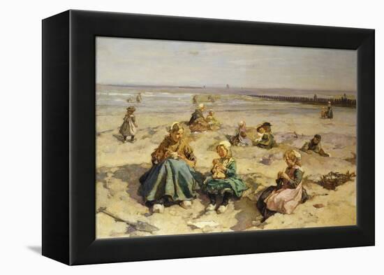 A Day at the Seaside-Johannes Evert Akkeringa-Framed Premier Image Canvas