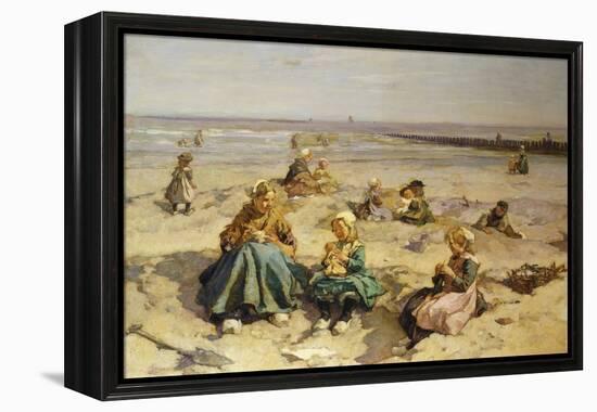 A Day at the Seaside-Johannes Evert Akkeringa-Framed Premier Image Canvas