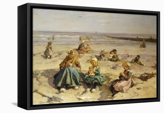 A Day at the Seaside-Johannes Evert Akkeringa-Framed Premier Image Canvas