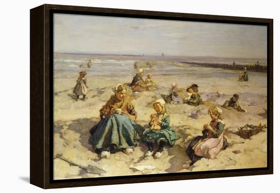 A Day at the Seaside-Johannes Evert Akkeringa-Framed Premier Image Canvas