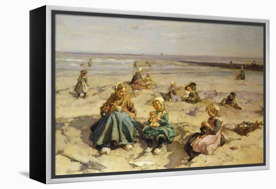 A Day at the Seaside-Johannes Evert Akkeringa-Framed Premier Image Canvas