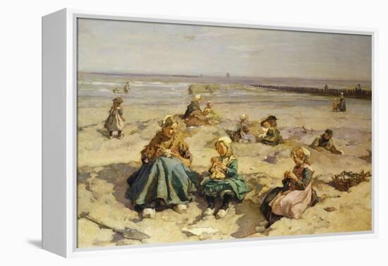 A Day at the Seaside-Johannes Evert Akkeringa-Framed Premier Image Canvas